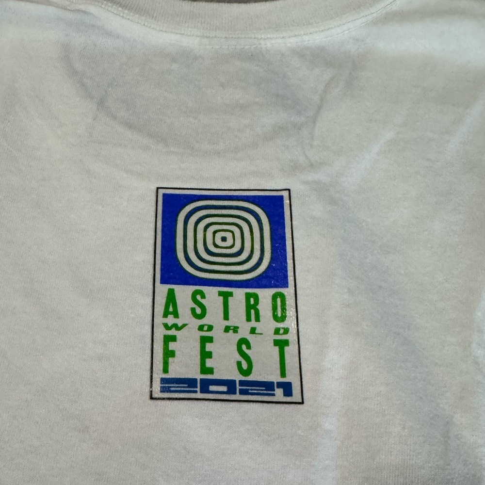 TRAVIS SCOTT CACTUS JACK 2021 ASTROWORLD MOUTH TEE "WHITE” NWOT - Picture 4 of 4